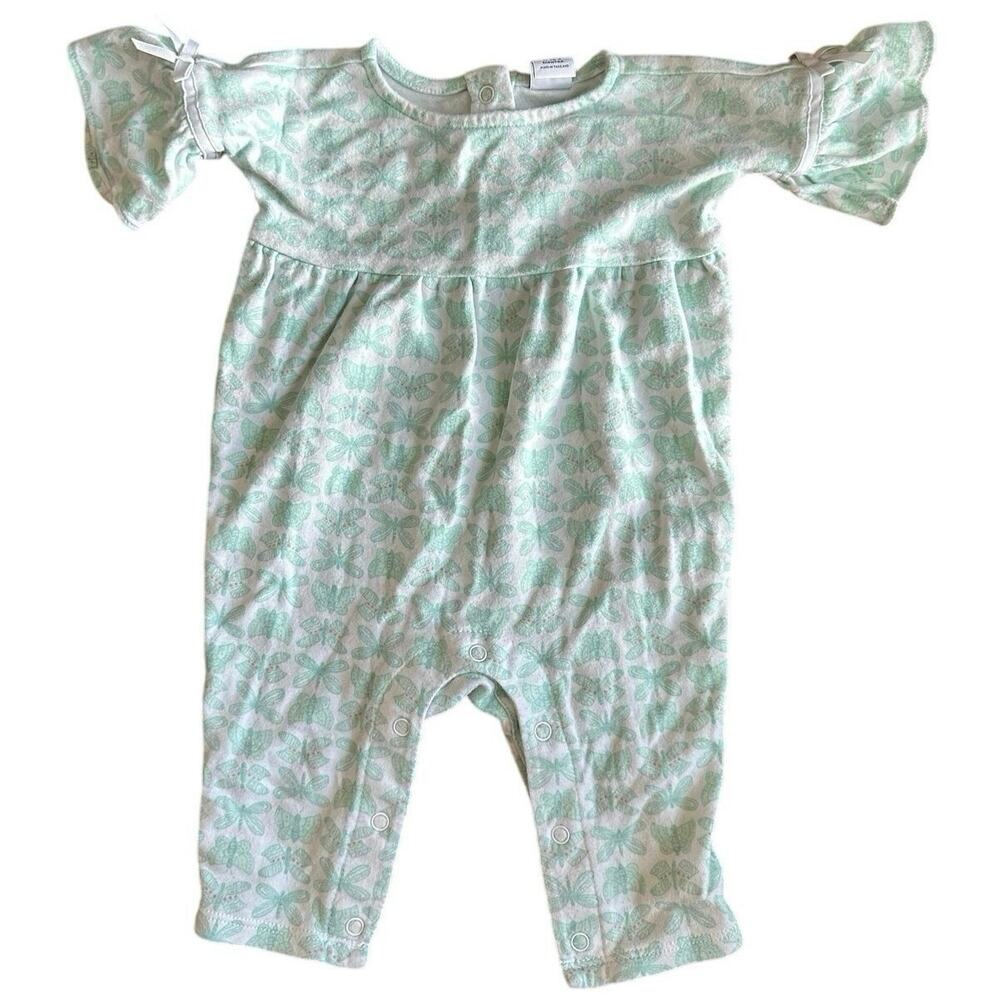 Janie and Jack 3/4 Sleeve Dragonfly Butterfly Moth Ruffle Sleeve Bodysuit 0-3M &